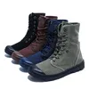 Männer Casual Leinwand Schuhe Männlichen High Top Sneakers Lace Up Mode Trainer Militärische Taktische Stiefeletten Zapatos De Hombre