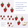 Charms Wholesale 200 PCs 21mmx11mm ouro Todos os pingentes de esmalte STBERRY BOM PARA JOVIDAS E ENCONTRAS DE DRIA DIY DE DRIA DE CRAÇAS COMP DHCHL