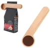 Cuillère à café en bois en gros avec pince cuillère à soupe en bois de hêtre massif mesure de grain de thé cuillères à mesurer Clips cadeau outils de cuisine