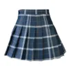 Юбка Женская детская юбка для клетчатки с высокой талией плиссированной модной юбки моды с внутренними шортами 230510