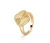 Designer vier bladklaver caleidoscoop ring 18k goud gelukkige vintage verlovingspaar ring hoogwaardige niet-fading en niet-allergisch
