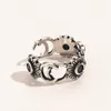 Не выцветающие ювелирные изделия Ретро Дизайнерские кольца Серебряное кольцо Тонкое кольцо на палец Роскошные женщины любят свадебные ювелирные изделия Аксессуары Wholes299e