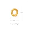 Studörhängen handgjorda cirkel örhänge charm mode tillbehör smycken vintage geometrisk ellips personlighet retro design naturlig struktur