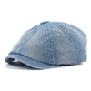 Berets Cotton Denim Beret Hat Men Women 2023 Fashion Spring Vintage Boinas Para Hombre y Blinders sboy Flat Caps Octagonal Hats 230509