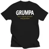 T-shirts pour hommes Grumpa comme un grand-père ordinaire seulement Grumpier chemise noire fête des pères