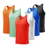 Débardeurs pour hommes été course gilet hommes maille séchage rapide musculation sans manches chemise Fitness maillots décontracté col rond 230509