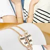 Cazibe bilezikleri kadın moda mücevher 2 adet en iyi arkadaşlar, arkadaşlık hediyesi için seti bölünmüş kalp kolye bilezik dhn9m