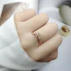 Ringos de cluster Trendy v Midi em forma de mulher para mulheres cristalinas de zircão cúbico cor de ouro rosa anel de dedo jóias de moda r913