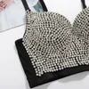 Tanques femininos Camis Summer Woman Tank Tops Sexy Diamond Beading Party Push Up Bustier Y2K Roupas Mulheres Corset Blusas Club Crop Top Ladies Bra 230510