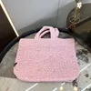 新しいラファイトグラスビーチバッグ女性ハンドバッグ財布クラシックファッション刺繍文字純粋な手織りバッグ