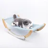 Łóżka dla kotów Wygodne słoneczne hamak zdejmowane łóżko leżak stałe drewno trwałe mocne rama Małe psy sofa mata mata dla zwierzaka