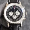 Качественные брендовые часы AAA 3A с хронографом 43 мм, мужские часы с сапфировым стеклом, кожаный ремешок с подарочной коробкой, автоматические механические часы Jason007 0555