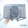 Underbyxor Miiow 4st sexiga män boxare underkläder shorts transparenta andningsbara boxarehorts män stammar lätt tyg manlig underbyxor 230510