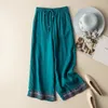 Women's Pants Capris Vintage Antique Comfortable Spring Summer Style Women Trousers High Waist Pants Hakama Casual Wide Leg Pantalones 230510