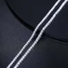Dropshipping Pulsera 2 mm 2,5 mm Sterling Sier Pass Diamond Test VVS Bracelet de tennis de chaîne Moissanite pour femmes Ami des filles