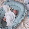 Bassinets Cradles 95x60cm Outdoor Infant Cradle Cot born Nursery Bassinet Stroller FenceBaby Sleeper Nest Bumper Baby Crib Cushion 230510