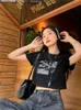 Womens TShirt Magliette Donna Crop Top Y2k Summer Cotton Streetwear Grunge Graphic Harajuku Moda coreana Manica corta Sexy Abbigliamento gotico 230510