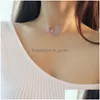 Pendant Necklaces Fashion Crystal Colorf 3D Butterfly Chokers Necklace Invisible Fish Line Silk For Elegant Women Gift Whole Dhgarden Dhigk
