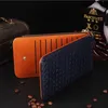 Wallets Long Knitting Pattern Women's Leather 18 Card Holders Ladies Purse With Cell Phone Pocket Clutch Bag Monederos