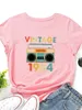 Women's T-Shirt Vintage 1984 Recorder Print Women T Shirt Short Sleeve O Neck Loose Women Tshirt Ladies Tee Shirt Tops Clothes Camisetas Mujer P230510