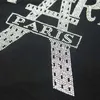 T-shirt da donna T-shirt a maniche corte da donna Paris Tower Pattern Diamond Camicette femminili T-shirt basic in cotone Top di buona qualità T230510