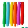 إلغاء الضغط لعبة Mini Pop Tube Sensory Colorf Circle Development Development Educational Folding Kids Christmas Gift 17mm drop del dhgkl