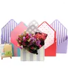 Emballage cadeau rayé enveloppe fleur support de la boîte fleuriste Bouquet papier emballage stockage pour mariage fiançailles fête décor fournitures