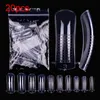 Falso pregos capa completa unhas falsas unhas artificiais Extensão de dedos claros Dicas de molde Manicure Tool 100pcs/boxfalse