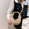 Сумки на плечах новая роскошная дизайнерская тотация для женщин бренд качественные модные кошельки и сумочка с плетеным веревкой 230426