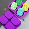 30pcs/lote 4 cavidades Angel Silicone Soap Mold Bolo Diy Cake Soap Candle Party Handicrafts Baking Tools Decoração de casa