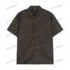 xinxinbuy Hommes designer Tee t-shirt 23ss Double lettre impression manches courtes coton femmes Noir blanc bleu marron S-2XL