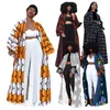 Etnische kleding folkstijl geometrische print open steek vrouwen lange mouw vloer lengte losse vest dashiki Afrikaanse boho oversized geul
