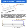 LED-UVA-Röhre T8 G13 LED-Glühbirne Lihgts Zwei-Stift-Licht 2FT 3FT 4FT 5FT Doppelendbetriebene Streifenlichter für Körperbemalungsposter Urinerkennung crestech168