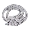 Hip Hop Mens smycken halsband 10-12mm Moissanite 925 Silver Diamond Miami Chain Ice Cuban Link Chain Prong Iced Out Cuban