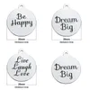 Charms Haute Qualité Acier Couleur Métal Noir Mot Live Laugh Love Charme Pendentif Pour La Fabrication De Bijoux Diy Fournitures Mode Rêve Dhgarden Dhx2L