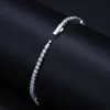 Bracelet de Tennis en argent Sterling 2.5, 2mm, 2.5mm, Test de diamant, chaîne VVS Moissanite, pour femmes et filles, livraison directe