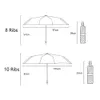 Parapluies Entièrement automatique UV Sunscreen AntiUV Sun Triple 8 Ribs 10 Rain Folding Sunshade 230510