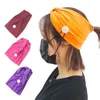 Halsdukar 2st turban-stil kvinnor snabbtorkande knapp pannband svettband elastisk sport yoga som kör hårband