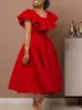 Plus size Dresses Size Women Party Dress Elegant Ladies for Special Occasions Summer Fashion Luxury White Festival Clothing Vestidos 230510
