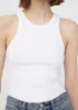 Womens Tanks Camis Toteme Women Thread Top Summer Pure Cotton Classic Multiple Colors Tshirt Rib Slim Female Vest 230509