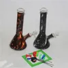 Cam beher dab teçhizat bong başlık bongs mini su borusu kalın yağ kuleleri balmumu sigara içme nargile kabuğu balığı petek boruları dab ped ile