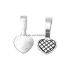 Charms 500Pcs Antique Sier Glue On Heart Bails Jewelry Scrabble Earring Glass Tiles Pendants For Making 19X9Mm Drop Delivery Finding Dhbyi