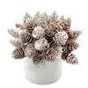 Couronnes de fleurs décoratives 10 pièces ananas artificiel herbe pignons de pin cônes pour mariage décoration de noël bricolage Scrapbooking1