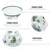 Bowls 6 Pcs Enamel Mixing Vintage Rice Japanese Storage Soup Small Porcelain Retro Household
