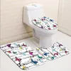 Zasłony prysznicowe Butterfly Waterproof Curtain Set z 12 haczykami pokrowca na toaletę dywaniki dywaniczne dywany do mycia Doradza domu 230510