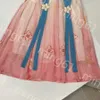 23ss designkläder för barn tjejer Klänning Kortärmade klänningar Den nya Hanfu Butterfly muslin Princess Kortärmad klänning stora tjejkjolar Högkvalitativa barnkläder