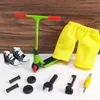 Novel Games Finger Scooter Two Wheel Fingerboard Set Mini Skate Parts Skateboarding Deck Fingertip Ice Skates Cyklar Desk Toys Kids 230509