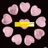 Konst och hantverk Natural 20mm Hjärt Turkos Rose Quartz Stone Love Naked Stones Hearts Dekorera ornament Handhandtaget