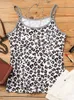 Damen Tanks Camis Sexy Leopard Tanktops Damen Strand Niedlich Cami mit verstellbaren losen Spaghettiträgern Ärmellose T-Shirts Sommer Lässige Weste Top 230509