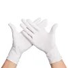 Оптовая черно -голубая белая нитриловая одноразовые перчатки без латексных пакетов из 100 кусочков перчаток антискидные антиацидные перчатки FY9518
